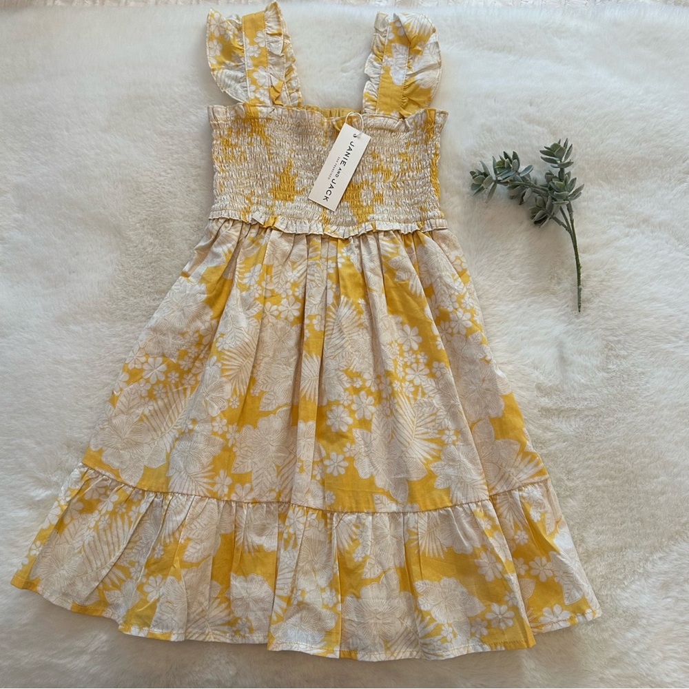 Janie & Jack | NWT - The Emily Floral Smocked Sundress - Size 6 - Yellow